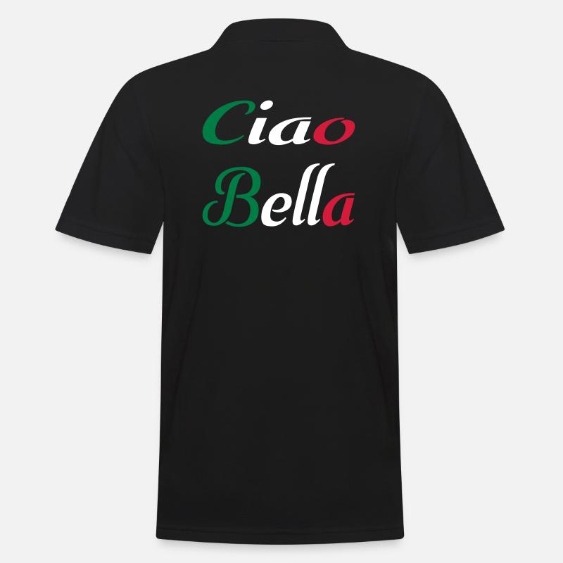 Ciao Bella - Männer Poloshirt - Schwarz