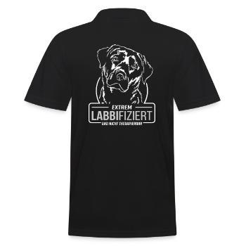 LABBIFIZIERT Labrador Retriever Labbi Wilsigns - Männer Poloshirt - Schwarz - Hinten - Kai (181cm)