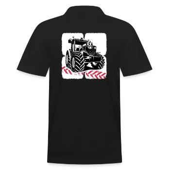 Tractor Tractor Driver Tractor Tires - Men's Polo Shirt - black - Back - Kai (181cm)