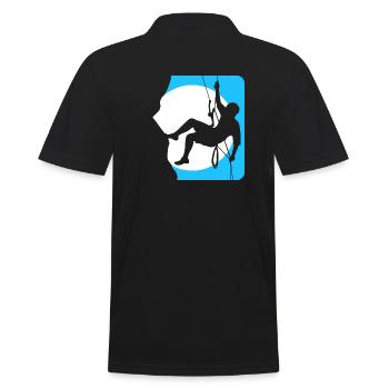 Climbing, mountaineering, rock climbing, north face - Men's Polo Shirt - black - Back - Kai (181cm)