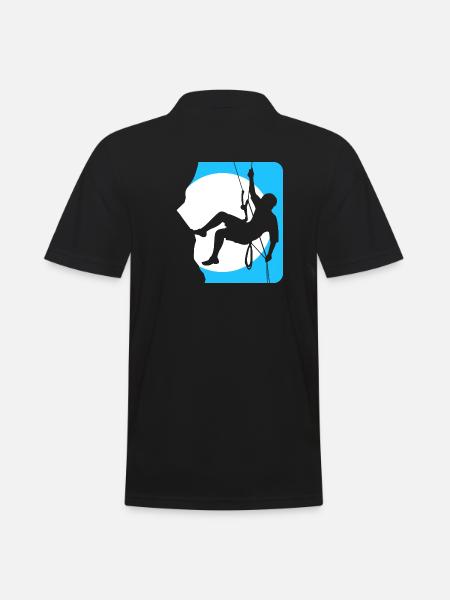 Klettern Bergsteiger Felsklettern Nordwand - Männer Poloshirt - Schwarz