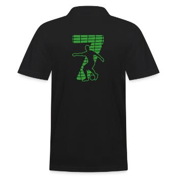 soccer sport soccer soccer field - Men's Polo Shirt - black - Back - Kai (181cm)