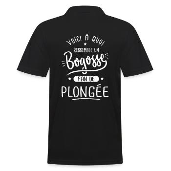 plongée Bogosse fan de plongee sous marine sport - Polo Homme - noir - Dos - Kai (181cm)