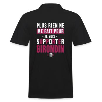 Rugby Bordeaux cadeau supporter girondin - Polo Homme - noir - Dos - Kai (181cm)
