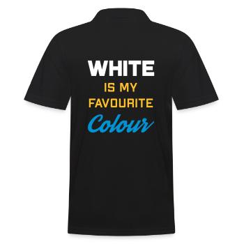 Le blanc est ma couleur préférée - Polo Homme - noir - Dos - Kai (181cm)