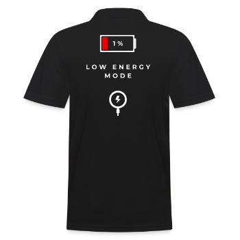 Low Energy Mode Graphics - Men's Polo Shirt - black - Back - Kai (181cm)