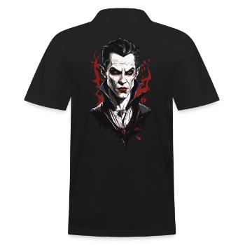 Nostalgique Vampire Halloween Movie Night Design - Polo Homme - noir - Dos - Kai (181cm)