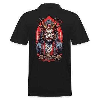Yokai Ukiyo-e Style artistique d’anime rétro - Polo Homme - noir - Dos - Kai (181cm)