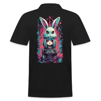 Gothique Anime Girl Halloween Bunny Costume Esthétique - Polo Homme - noir - Dos - Kai (181cm)
