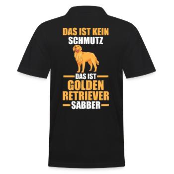 Hund Golden Retriever - Männer Poloshirt - Schwarz - Hinten - Kai (181cm)