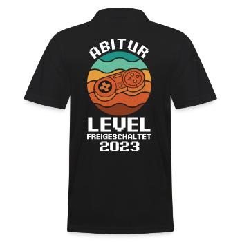 Abiturienten Abschluss Gamer Zocker 2023 Abitur - Männer Poloshirt - Schwarz - Hinten - Kai (181cm)