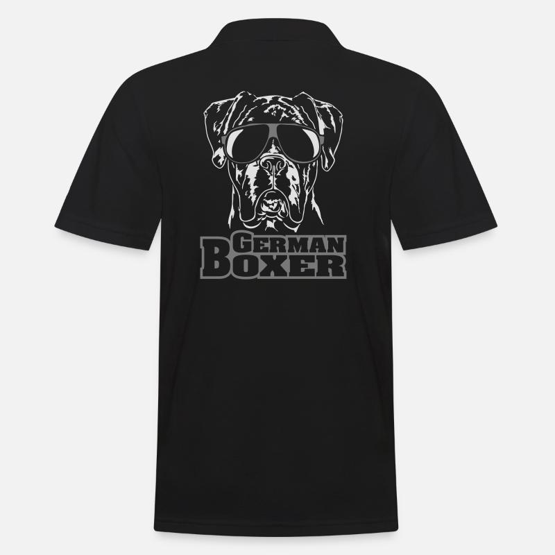 GERMAN BOXER cool - Männer Poloshirt - Schwarz