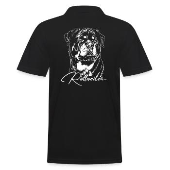 ROTTWEILER Dog Rotti Rottie IGP Wilsigns Dogs - Men's Polo Shirt - black - Back - Kai (181cm)