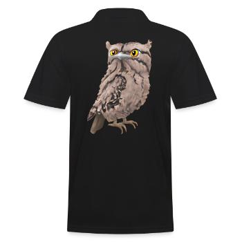 Potoo - the night hunter - Men's Polo Shirt - black - Back - Kai (181cm)