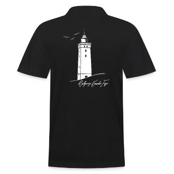 Denmark Rubjerg Knude Lighthouse Holidays - Men's Polo Shirt - black - Back - Kai (181cm)