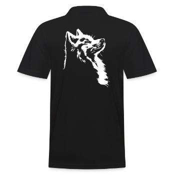 Samoyède Silhouette Chien Chien Wilsigns - Polo Homme - noir - Dos - Kai (181cm)