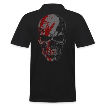 Horror Skull - Men's Polo Shirt - black - Back - Kai (181cm)