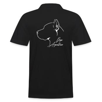 Dogue Argentino Profil Chiens Chien Wilsigns - Polo Homme - noir - Dos - Kai (181cm)