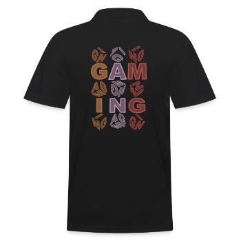 Gaming-colorful-scene - Männer Poloshirt - Schwarz - Hinten - Kai (181cm)