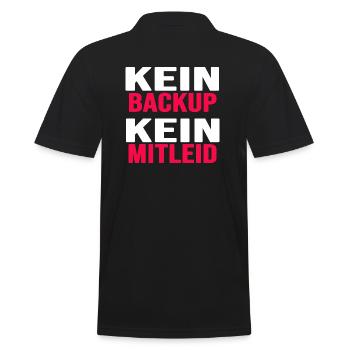 informatik backup nerd coder download gamer - Männer Poloshirt - Schwarz - Hinten - Kai (181cm)
