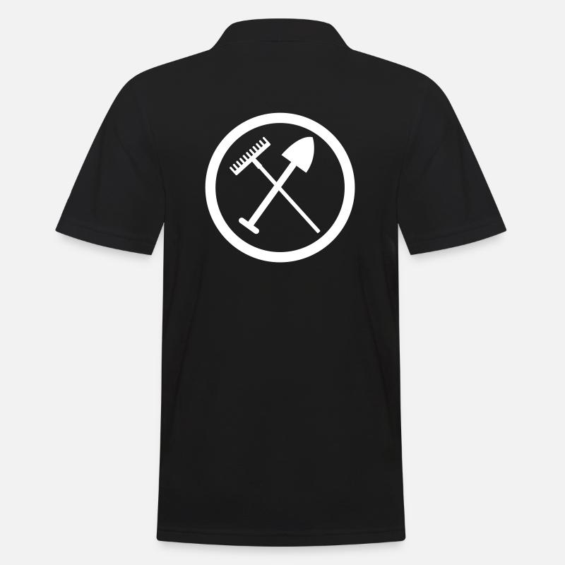 Gärtner - Männer Poloshirt - Schwarz