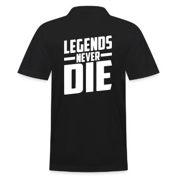 Legends Never La Motivation Fitness Cadeau - Polo Homme - noir - Dos - Kai (181cm)