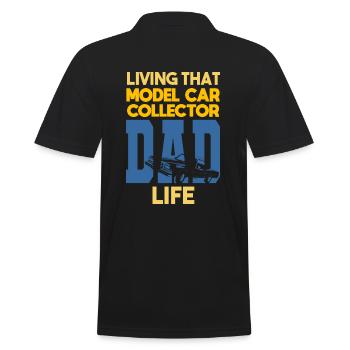Living That Model Car Collector Dad Life Sammler - Männer Poloshirt - Schwarz - Hinten - Kai (181cm)