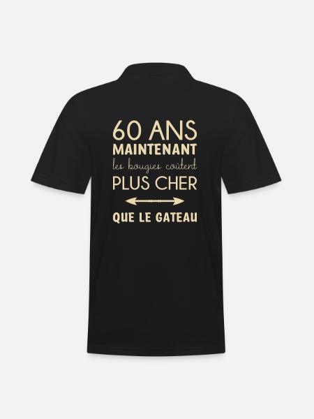 60 ans anniversaire - Polo Homme - noir
