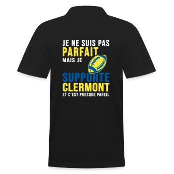 Rugby humour rugby clermont - Polo Homme - noir - Dos - Kai (181cm)