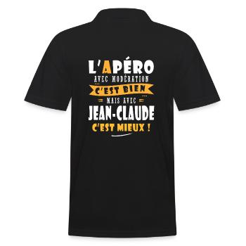 jean claude Apero T shirt Humour jean-claude - Polo Homme - noir - Dos - Kai (181cm)