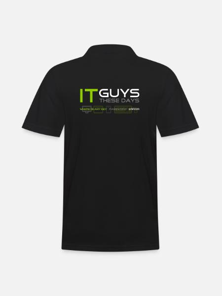 IT guys Neon - Men's Polo Shirt - black