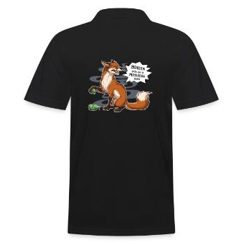 Out of Motivation - Männer Poloshirt - Schwarz - Hinten - Kai (181cm)