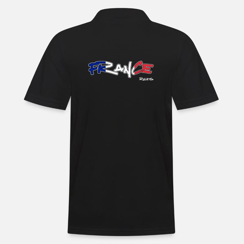 Frankreich Regeln - Männer Poloshirt - Schwarz