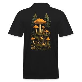 Retro Chanterelles Mushroom Picker Dream Mushroom Design - Polo Homme - noir - Dos - Kai (181cm)