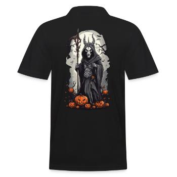 Le magicien noir Grim Reaper à Halloween - Polo Homme - noir - Dos - Kai (181cm)