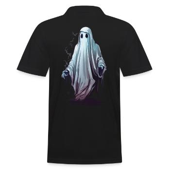 Halloween October Ghosts Party Spooky Design - Men's Polo Shirt - black - Back - Kai (181cm)