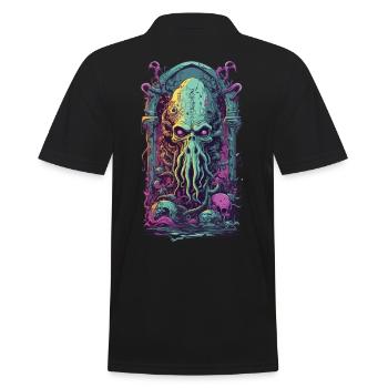 Monstre occulte démone tentacules design gothique - Polo Homme - noir - Dos - Kai (181cm)