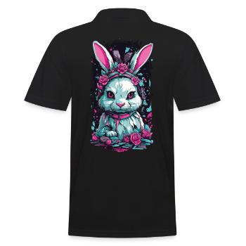 Gothique Pastel lapin occulte mignon Design - Polo Homme - noir - Dos - Kai (181cm)