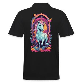 Licorne pastel magique meilleur ami pour les filles - Polo Homme - noir - Dos - Kai (181cm)