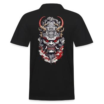 Kabuki Oni Masken Japan Manga Anime Design - Männer Poloshirt - Schwarz - Hinten - Kai (181cm)