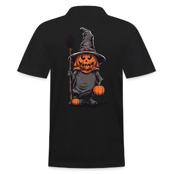 Sorcière citrouille fantôme Halloween Magic Design - Polo Homme - noir - Dos - Kai (181cm)