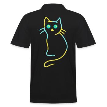 Bébé Kawaii Chat Chats Animaux Enfants Bébé - Polo Homme - noir - Dos - Kai (181cm)