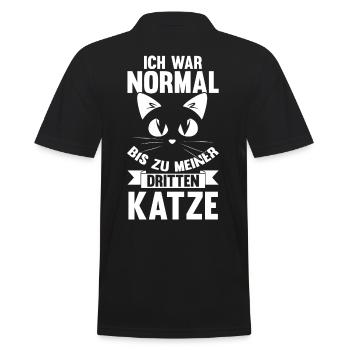 Katze Miezekatze Katzenliebhaber Katzenbesitzer Ka - Männer Poloshirt - Schwarz - Hinten - Kai (181cm)