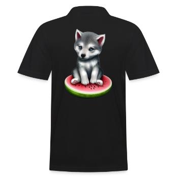 Loup de pastèque - Polo Homme - noir - Dos - Kai (181cm)