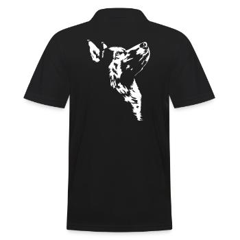 Alaskan Malamute Silhouette Dogs Dog Wilsigns - Men's Polo Shirt - black - Back - Kai (181cm)