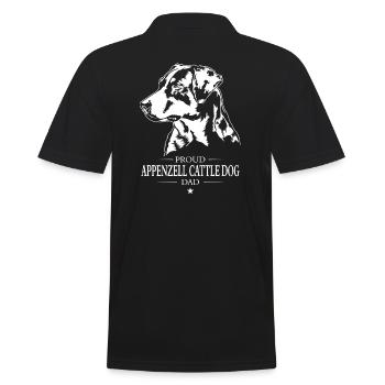 Appenzell Cattle Dog Dad Hunde Wilsigns - Männer Poloshirt - Schwarz - Hinten - Kai (181cm)