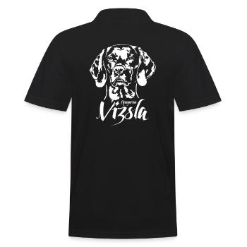 HUNGARIAN VIZSLA Jagdhund Jagdhunde Wilsigns - Männer Poloshirt - Schwarz - Hinten - Kai (181cm)