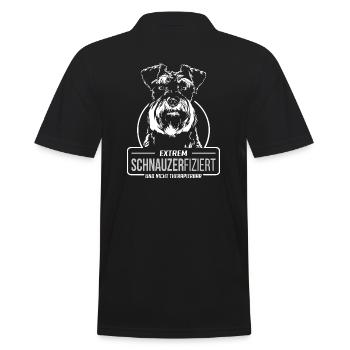 SCHNAUZERFIZIERT Zwergschnauzer Hunde Wilsigns - Männer Poloshirt - Schwarz - Hinten - Kai (181cm)