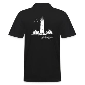 Denmark Hirtshals Lighthouse Holidays - Men's Polo Shirt - black - Back - Kai (181cm)