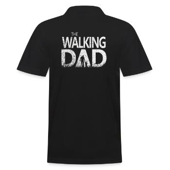 Le papa marche cadeau papa père drôle - Polo Homme - noir - Dos - Kai (181cm)